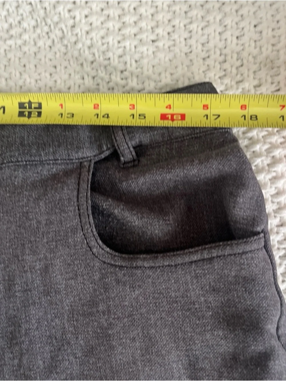Haband Men's Gray Pants with Green Logo Tag